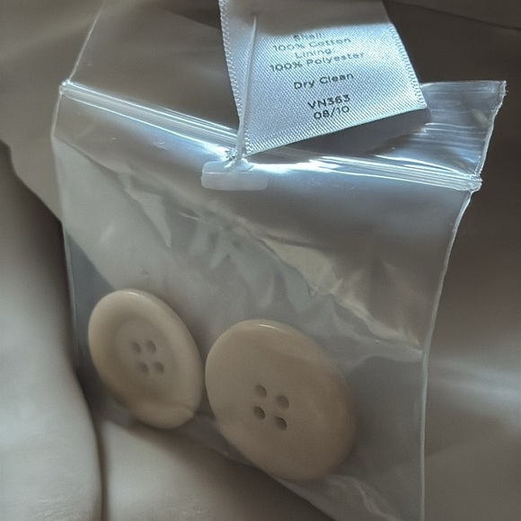 Talbots The Jackie Fit bone color jacket coat Sz 14 100% cotton New - Picture 9 of 11